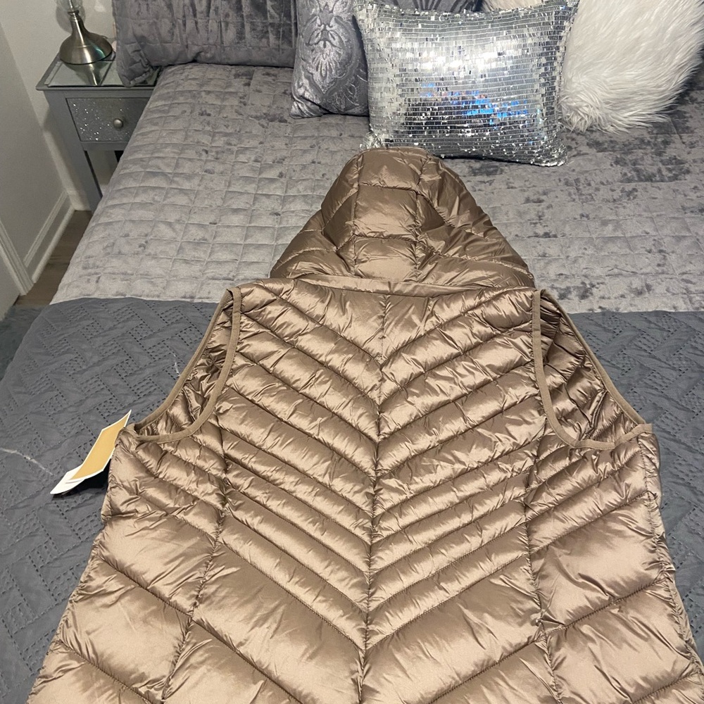 Michael Kors Tan Quilted Vest
